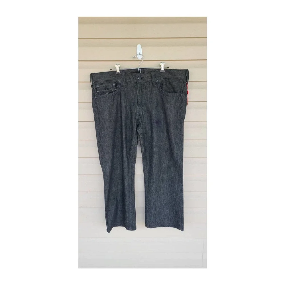 Men's True Religion Kenny Dark Wash Jeans DAMAGED Size‎ 38